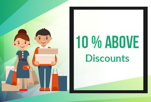 10% & above discount