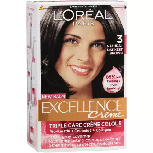 LOREAL COLOUR DARK BROWN NO.3 1 Nos