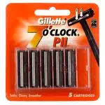 GILLETTE 7 O`CLOCK PII (CARTRIDGES) 5Nos