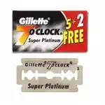 GILLETTE 7 O CLOCK SUPER PLATINUM 5+2 BLADE 7Nos