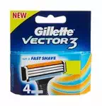 GILLETTE VECTOR 3 (CARTRIDGES) 4Nos