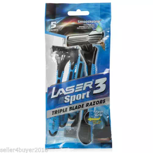 LASER SPORT 3  TRIPLE BLADE 5 RAZORS 5 Nos