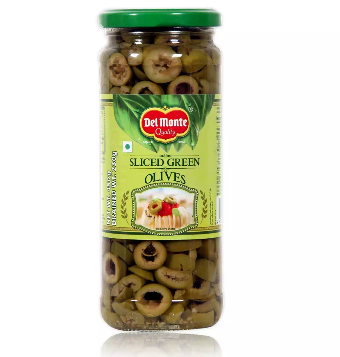 DEL MONTE OLIVES GREEN SLICED 450 gm