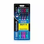 ORAL-B CAVITY DEFENSE123 BLACK MEDIUM TOOTH BRUSH SET 4Nos