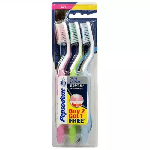 PEPSODENT GUM EXPERT TOOTH BRUSH SOFT SET PACK 3 Nos