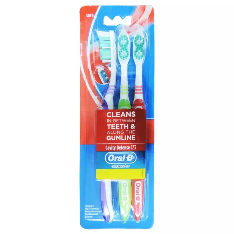 ORAL-B ALLROUNDER CAVITY DEFENSE MEDIUM TOOTH BRUSH 2S 2 Nos