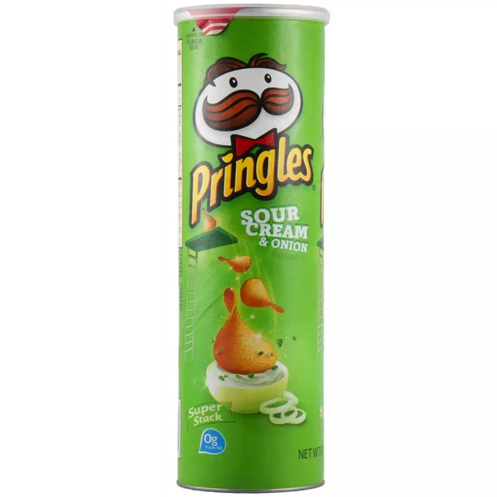 PRINGLES POTATO CRISPS SOUR CREAM-ONION 110 gm