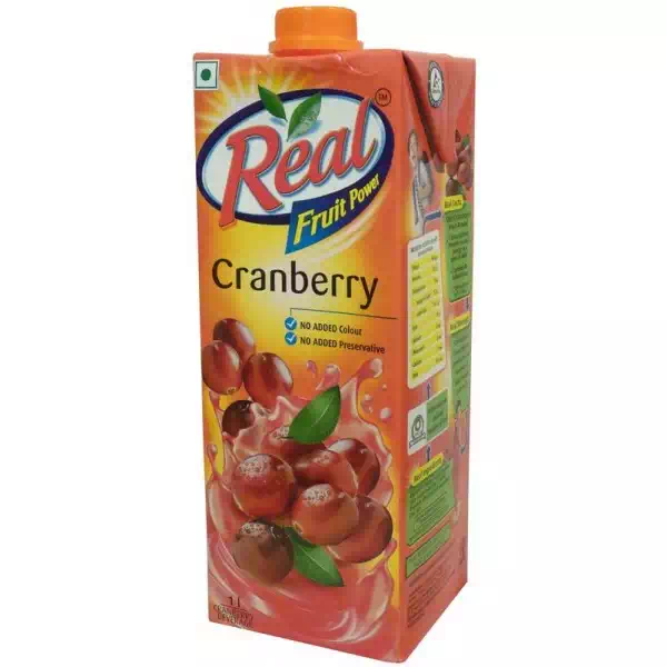 REAL CRANBERRY JUICE 1 l