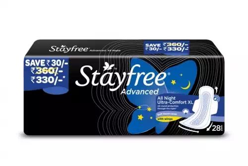 STAYFREE ALLNIGHT ULTRA DRY XL WINGS 28 Nos