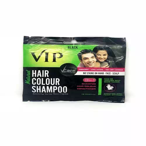 VIP HAIR COLOUR SHAMPOO (BLACK) 40 ml