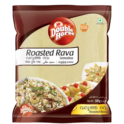 DOUBLE HORSE ROASTED RAVA 500 gm