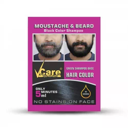 VCARE MOUSTACHE & BEARD DYE SHAMPOO 5 ml