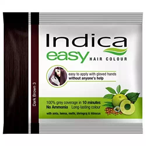 INDICA EASY HAIR COLOUR SHAMPOO DARK BROWN 3 25 ml