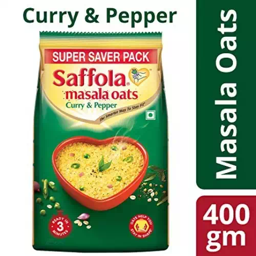 SAFFOLA MASALA CURRY AND PEPPER OATS 500 gm