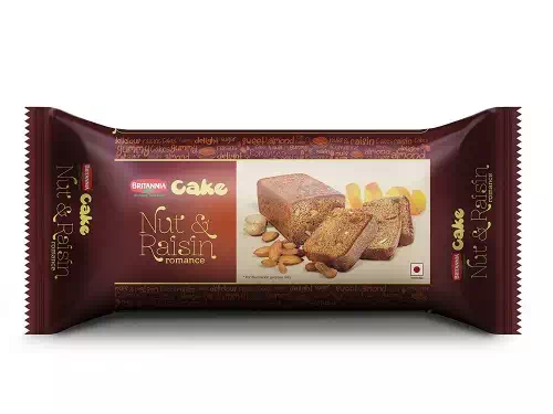 BRITANNIA CAKE NUT & RAISINS 60 gm