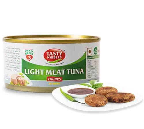 TASTY NIBBLES LIGHT MEAT TUNA CHUNKS IN WATER 185 gm