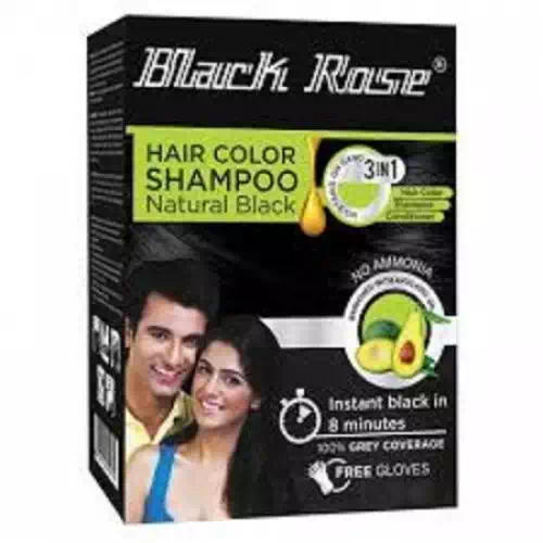 BLACK ROSE HAIR COLOR SHAMPOO  15 ml