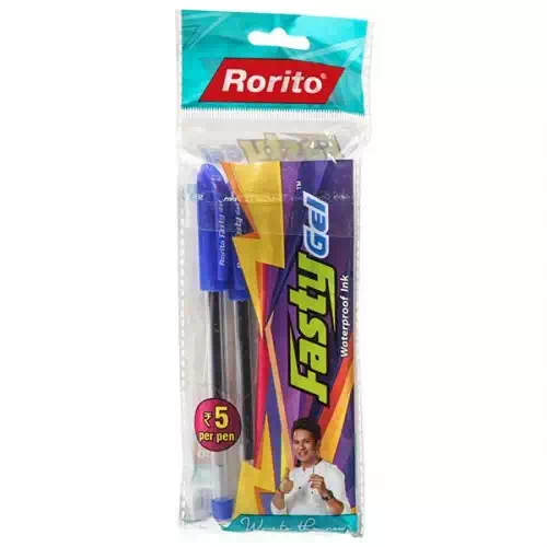 RORITO FASTY GEL PEN BLUE 5 Nos