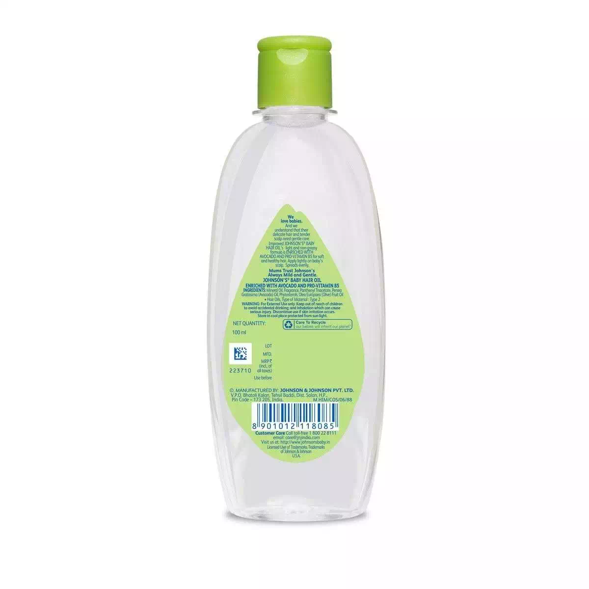 JOHNSONS BABY HAIR OIL 100 ml