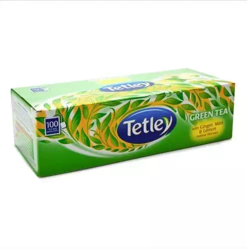 TETLEY GREEN TEA GINGER-MINT-LEMON 25 S 100 Nos