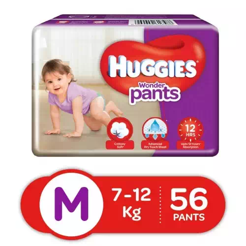 HUGGIES WONDER  PANTS MEDIUM  52 Nos