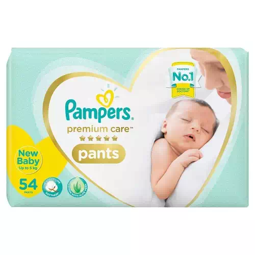 PAMPERS PREMIUM CARE PANTS NEW BORN 54 Nos