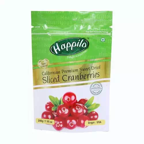 HAPPILO PREMIUM SLICED CRANBERRIES 200 gm