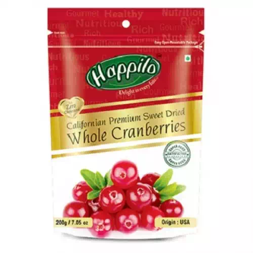 HAPPILO PREMIUM WHOLE CRANBERRIES 200 gm