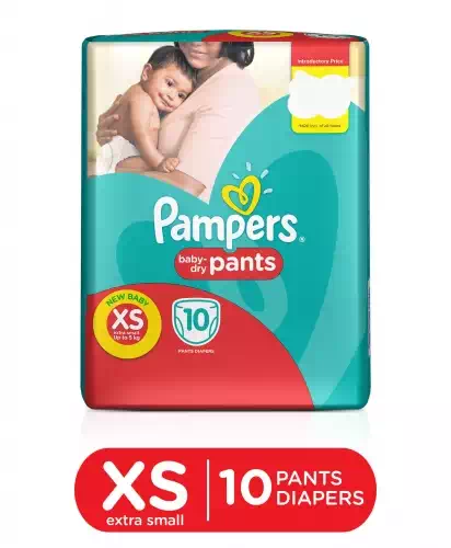 PAMPERS BABY DRY PANTS EXTRA SMALL 9 Nos