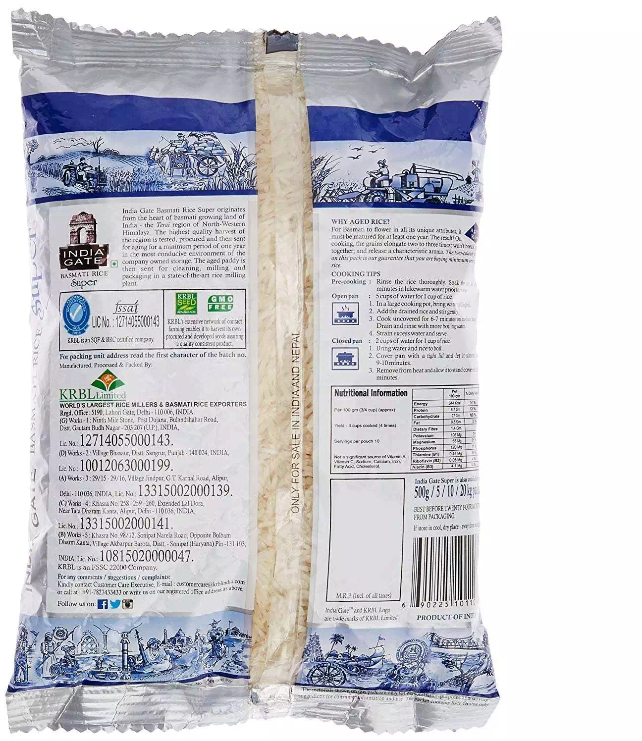 INDIA GATE SUPER BASMATI RICE 1 kg