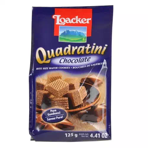 LOACKER QUADRATINI CHOCOLATE 125 gm