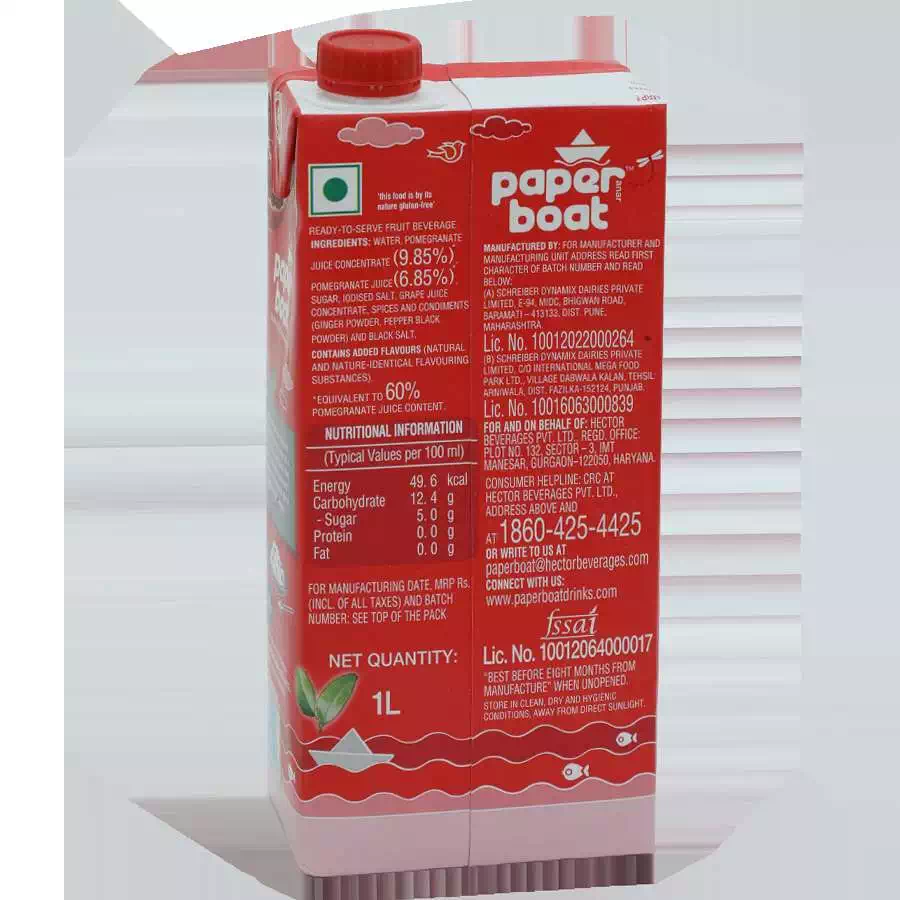 PAPER BOAT ANAR DRINK 1 l