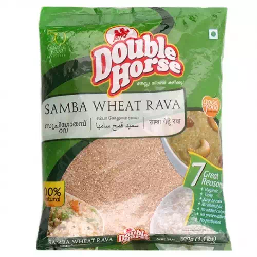 DOUBLE HORSE SAMBA WHEAT RAVA 500 gm