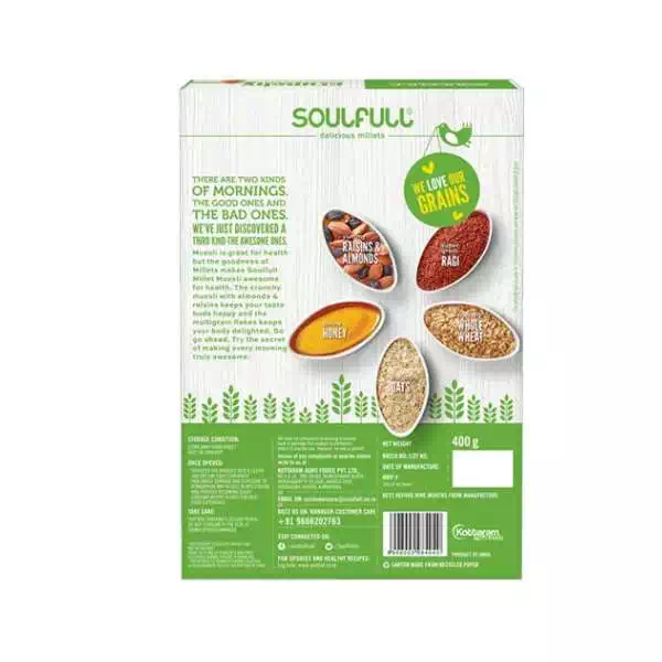 SOULFULL CRUNCHY MILLET MUESLI 400 gm