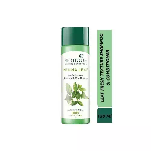 BIOTIQUE HENNA LEAF FRESH TEXTURE SHAMPOO & CONDITIONER 120 ml