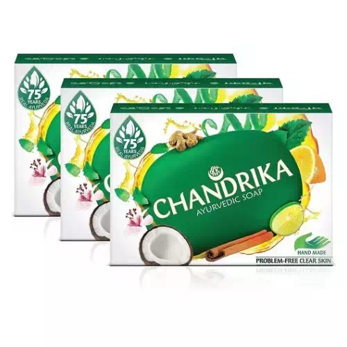 CHANDRIKA AYURVEDIC SOAP 3X125GM SET 125 gm