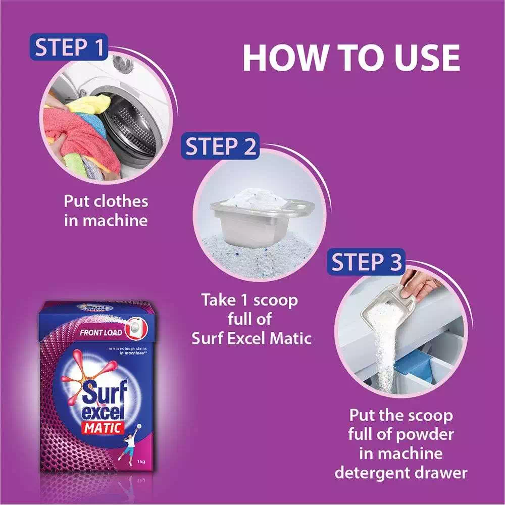 SURF EXCEL MATIC FRONT LOAD DETERGENT POWDER 1 kg
