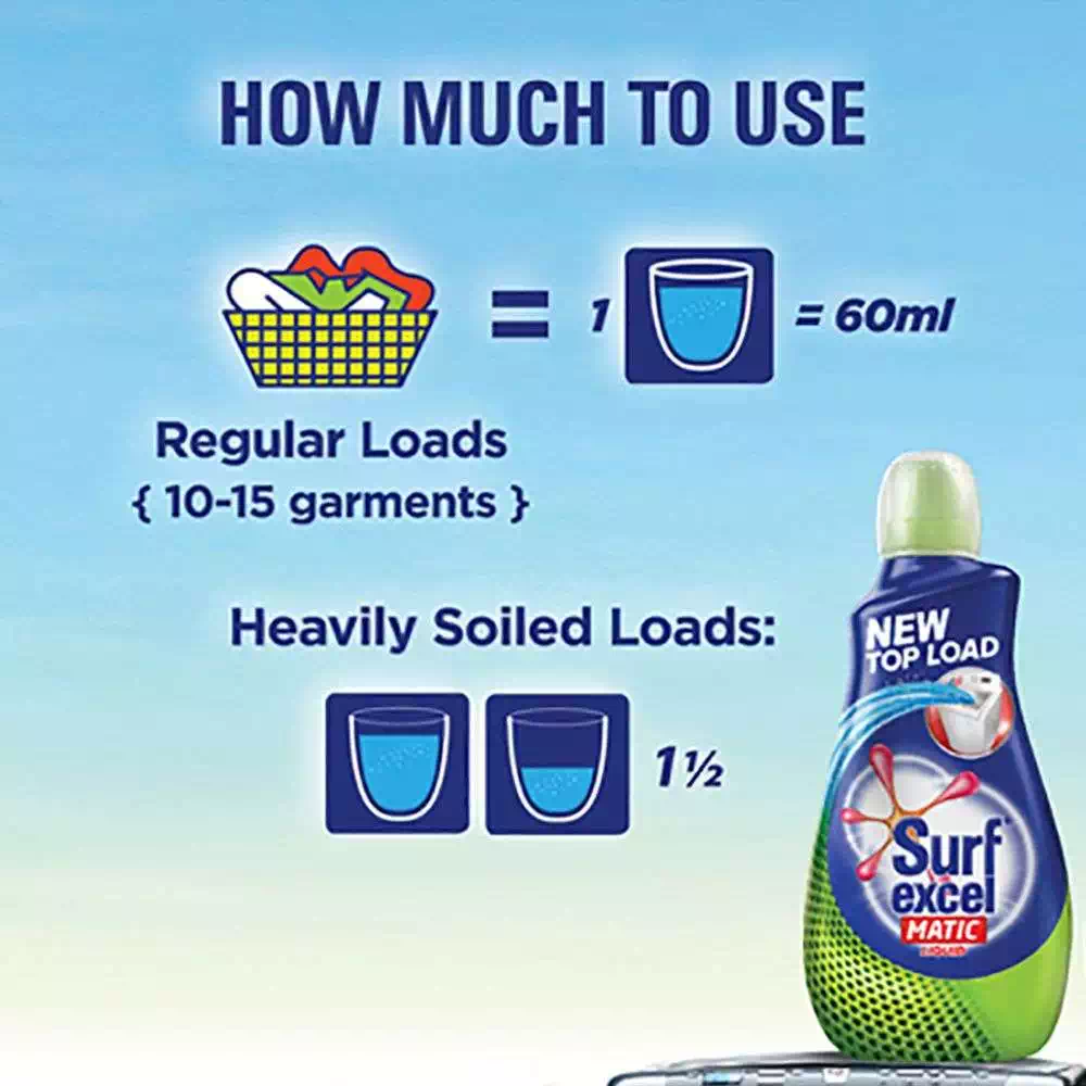 SURF EXCEL MATIC LIQUID TOP LOAD 1.02 l