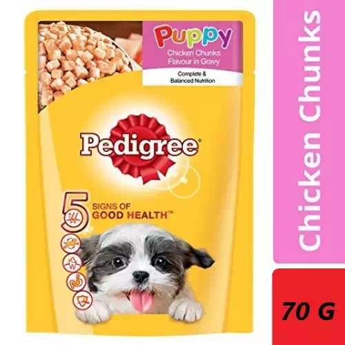 PEDIGREE PUPPY CHICKEN CHUNKS IN GRAVY  70 gm