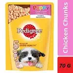 Pedigree puppy chicken chunks in gravy 