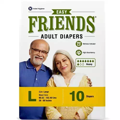 Friends easy adult diapers large 10s