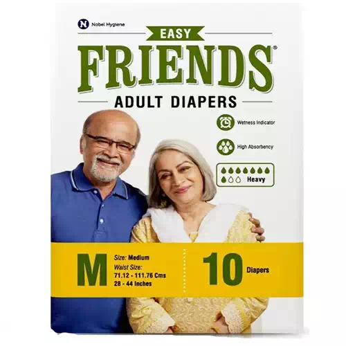 Friends easy adult diapers medium 10s