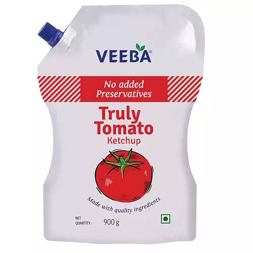 VEEBA TRULY TOMATO KETCHUP 900G POUCH 950 gm