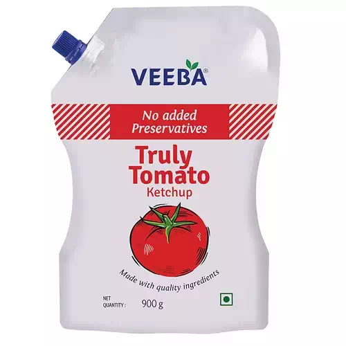 VEEBA TRULY TOMATO KETCHUP 900G POUCH 950gm