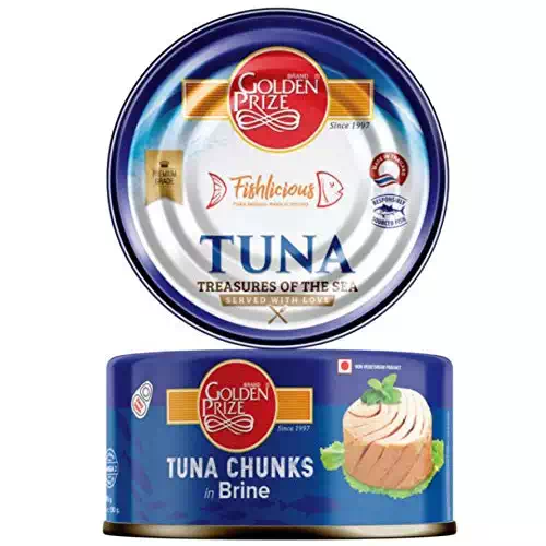 GOLDEN PRIZE TUNA CHUNKS BRINE 185G 185 gm