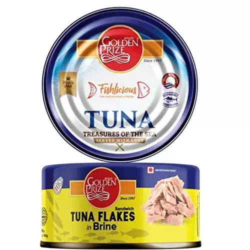 GOLDEN PRIZE TUNA FLAKES BRINE 185G 185 gm