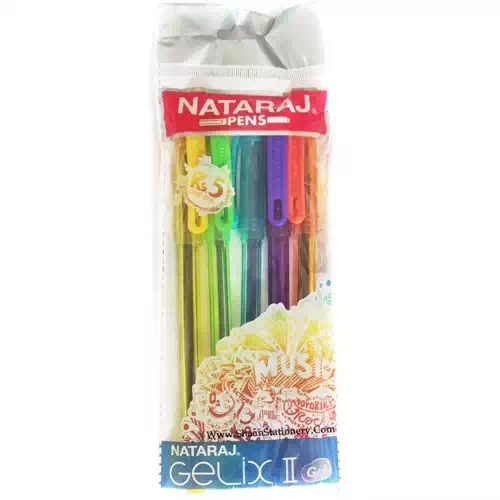 Nataraj  gelix gel ii pen 5s packblue