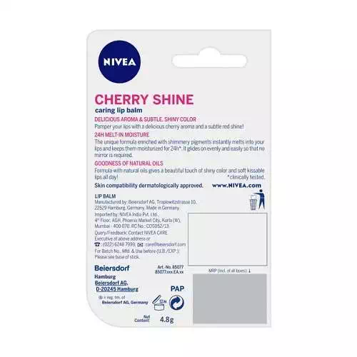 NIVEA FRUITY SHINE CHERRY LIP CARE 4.8 gm