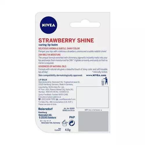 NIVEA FRUITY SHINE STRAWBERRY LIP CARE 4.8 gm