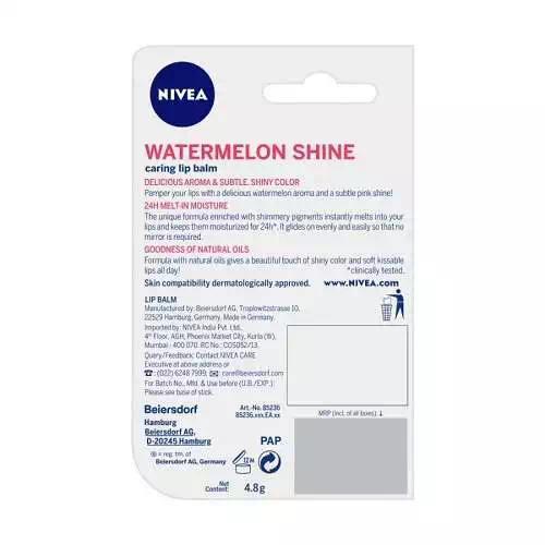 NIVEA FRUITY SHINE WATERMELON LIP CARE 4.8 gm